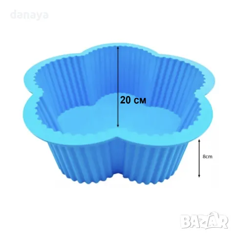 5605 Силиконова форма за кекс Маргаритка, 20 см, снимка 6 - Форми - 48602323