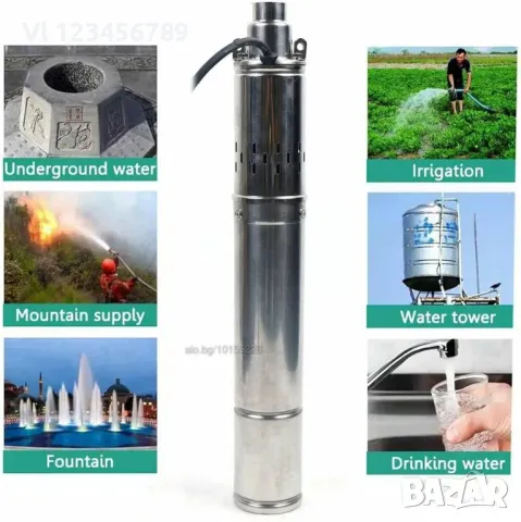 Сондажна водна помпа 1.1KW STAHLMAYER, снимка 4 - Напояване - 50141516