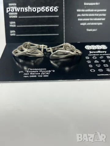 Сребърни обеци 925, снимка 4 - Обеци - 47836377