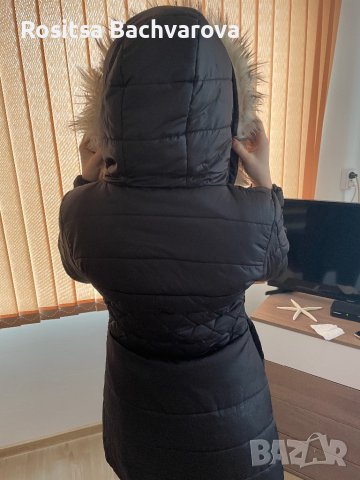 Черно шушляково яке, размер Л, снимка 13 - Якета - 38896048