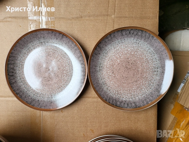 Комплект за хранене от порцелан van Well Ella 24 части Комплект чинии сервиз, снимка 10 - Сервизи - 53227927