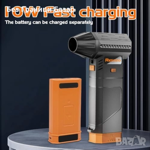 Нов Мощен електрически прахоиздухвач с двойна батерия и LED осветление, снимка 9 - Друга електроника - 52532529