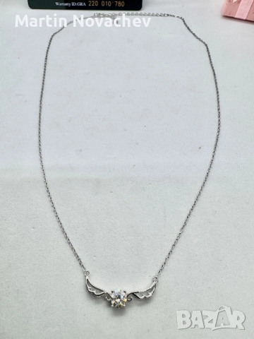 Сребърно колие с мойсанит (Диамант) 0.5 карата, снимка 9 - Колиета, медальони, синджири - 52619349