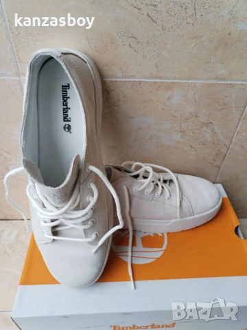 timberland Maple Grove Trainer for Men in White - мъжки кожени кецове КАТО НОВИ 45, снимка 3 - Кецове - 53470052