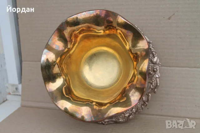 Посребрена фруктиера, снимка 5 - Антикварни и старинни предмети - 49713541