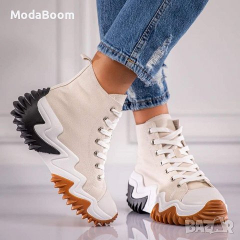 Дамски високи кецове , снимка 2 - Кецове - 39702996