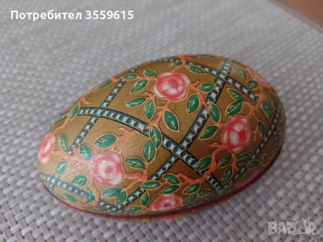 метална кутия Яйце с рисунки от остров Мадейра, снимка 1 - Декорация за дома - 39099359