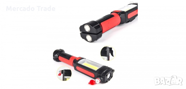 Многофункционален LED фенер със закачалка за закачане и магнит, снимка 5 - Друга електроника - 36068503