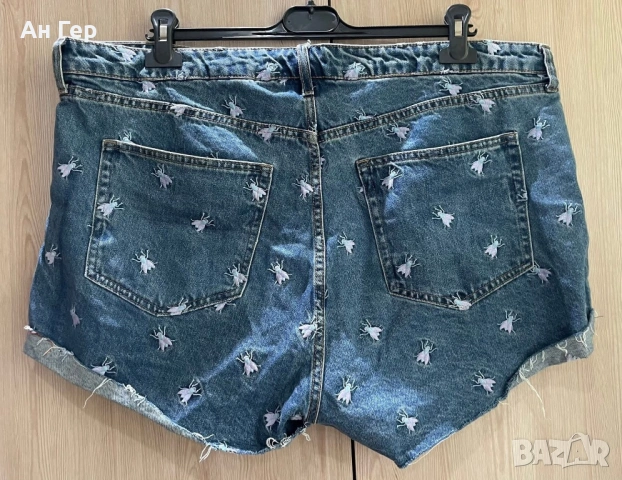 Къси дънки Н&М размер 50, снимка 2 - Къси панталони и бермуди - 53797434