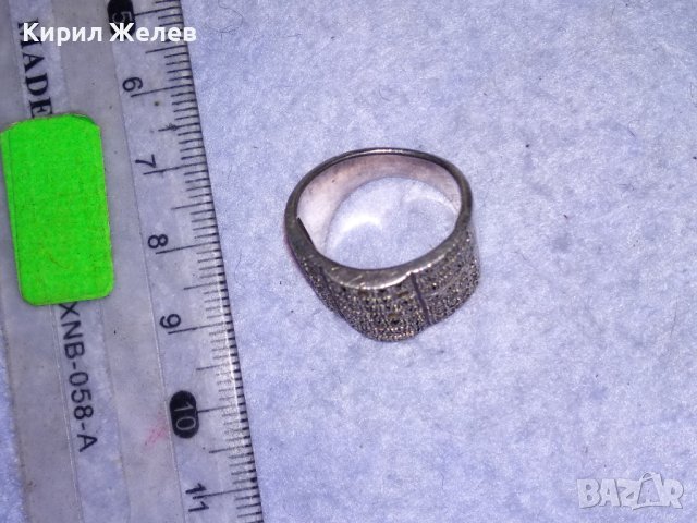 СКЪПОЦЕНЕН СРЕБЪРЕН АЖУРЕН ФЕШЪН АРТ ПРЪСТЕН СРЕБРО 925 с ФАСЕТИРАНИ МАРКАЗИТИ 21381, снимка 9 - Пръстени - 41388924
