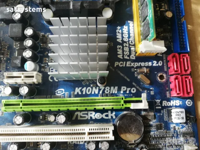 Дънна платка ASRock K10N78M Pro Socket AM3 +CPU, снимка 4 - Дънни платки - 47884232