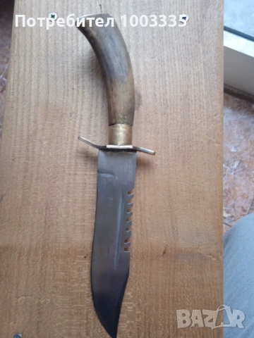 Ловен нож, надписан, ръчна изработка , снимка 4 - Антикварни и старинни предмети - 53133413