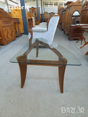 Холна Маса със Стъклен Плот-внос от Германия! , снимка 2 - Маси - 40973728