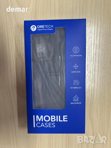 ORETECH Калъф за iPhone 15 Pro Max, вграден протектор за екран от закалено стъкло+стойка, черен, снимка 8 - Калъфи, кейсове - 50032890