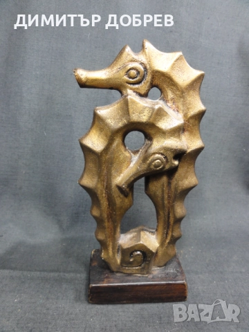 СТАРА РЕТРО БРОНЗОВА СТАТУЕТКА МОРСКИ КОНЧЕТА