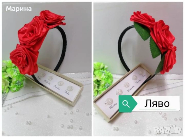 Китка за глава, вариант 25, снимка 10 - Шноли, диадеми, ленти - 53488909