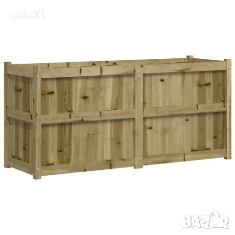 vidaXL Градински сандък, 150x50x70 см, импрегнирано борово дърво