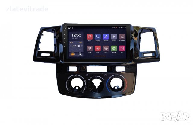 TOYOTA HILUX 2005-2010 Климатик/Климатроник - 9'' Навигация Android, снимка 2 - Навигация за кола - 33947254