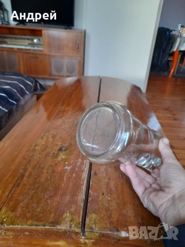 Стара стъклена кана,каничка #12, снимка 6 - Други ценни предмети - 53010476