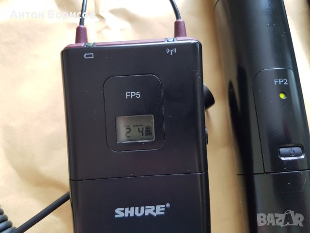 Репортерски микрофон SHURE FP2 с приемник FP5, снимка 4 - Микрофони - 41517822