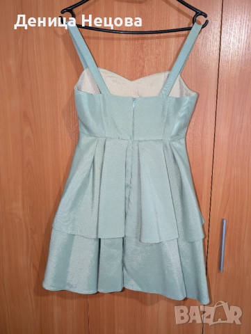 Официална рокля, къса рокля, рокля за сватба, зелена рокля, снимка 2 - Рокли - 52704742