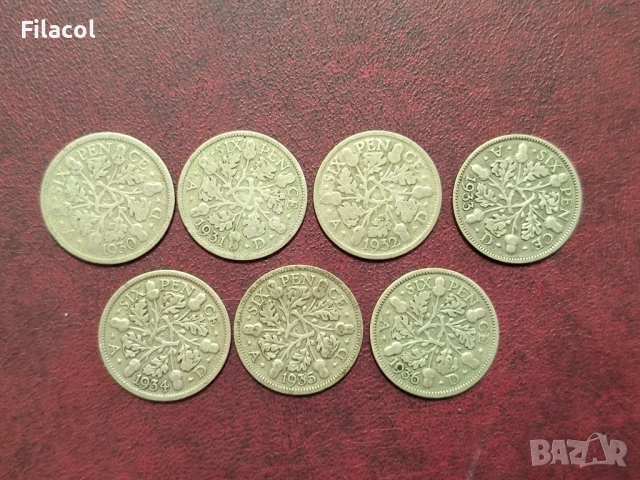 Великобритания серия 6 пенса 1930 - 1936 г. Джордж V
