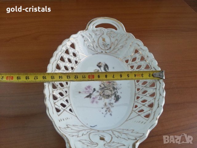 стар порцелан фруктиера купа елипса рязан порцелан , снимка 5 - Антикварни и старинни предмети - 33824503