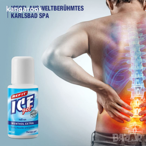 Refit Ice Gel Menthol Extra 500 ml. Помпа – охлаждащ гел при много силна болка с незабавен ефект, снимка 3 - Други - 36428917