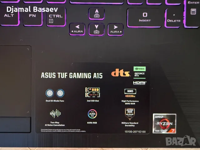 ASUS TUF Gaming A15 FA506NCG Ryzen 7 RTX 3050, снимка 3 - Лаптопи за игри - 55789266