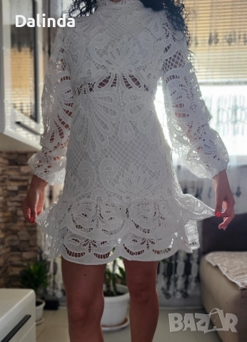 Елегантна рокля в бяло, снимка 13 - Рокли - 51470717
