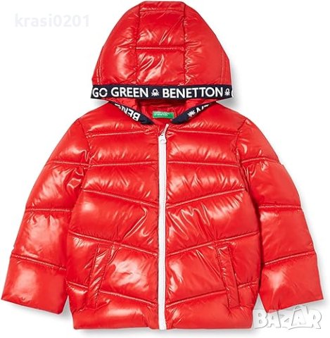 Зимно, пухено яке на Benetton! 12-18месеца, 82см., снимка 1 - Бебешки якета и елеци - 42357645