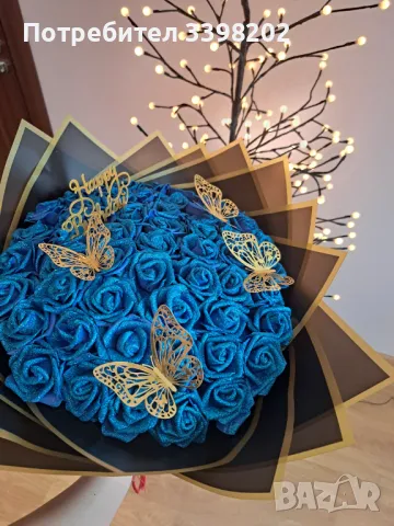 Ръчно изработени букети с брокат , снимка 1