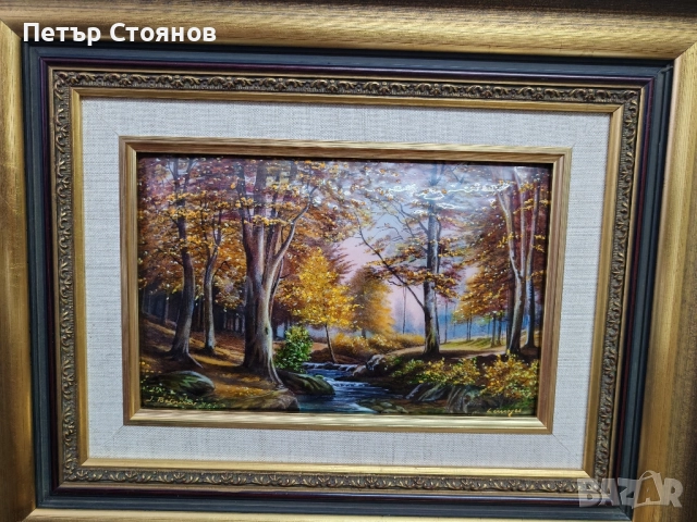 Комплект от три френски миниатюри LIMOGES, снимка 3 - Картини - 52072673