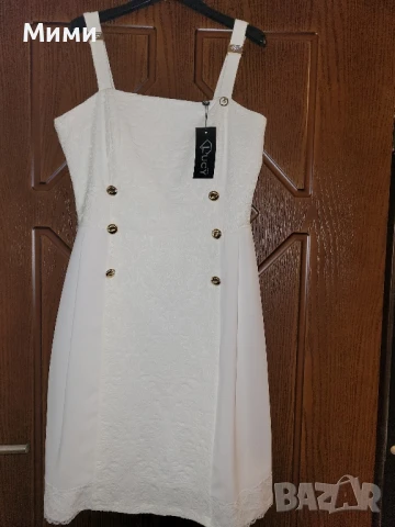 Нова бяла рокля Lucy, снимка 3 - Рокли - 51112813