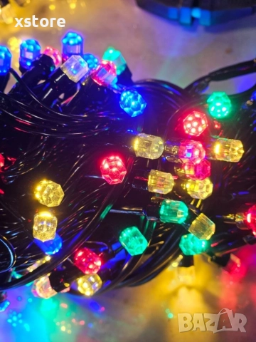 Коледни LED лампички, 100бр лампички/10 метра гирлянд., снимка 11 - Декорация за дома - 52792881