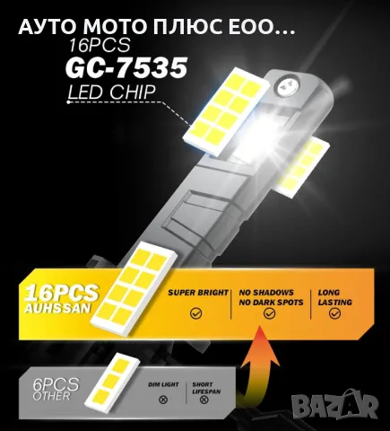 LED Диодни крушки за фарове- H1, DC9-18V, 10600LM, 6500K., снимка 4 - Аксесоари и консумативи - 49639296