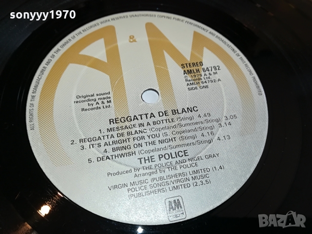 SOLD-THE POLICE-ПЛОЧА ВНОС ENGLAND 0803221259, снимка 9 - Грамофонни плочи - 36033730
