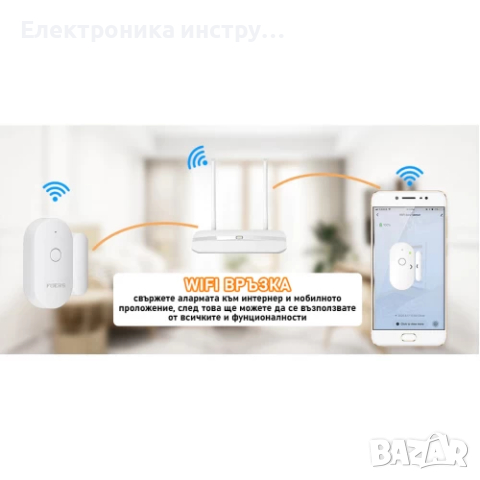 Безжична аларма за прозорци и врати с Wi-Fi управление, снимка 6 - Друга електроника - 44699154
