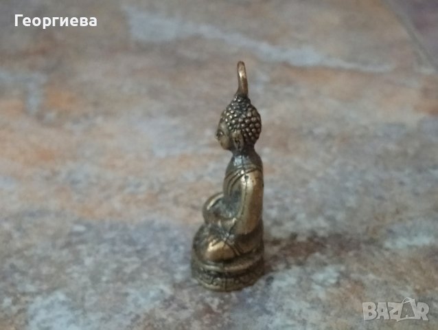 Месингова миниатюра на Буда , снимка 5 - Други - 42002063