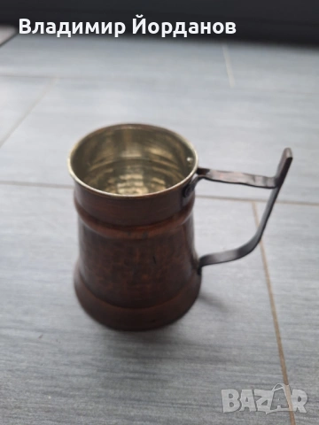 чаша за вино с дръжка от кована мед калайдисана , снимка 2 - Други - 53326956