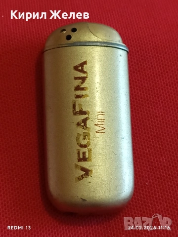 Метална запалка VEGA FINA mini работи иска зареждане за КОЛЕКЦИЯ ДЕКОРАЦИЯ 37402, снимка 2 - Запалки - 53602877