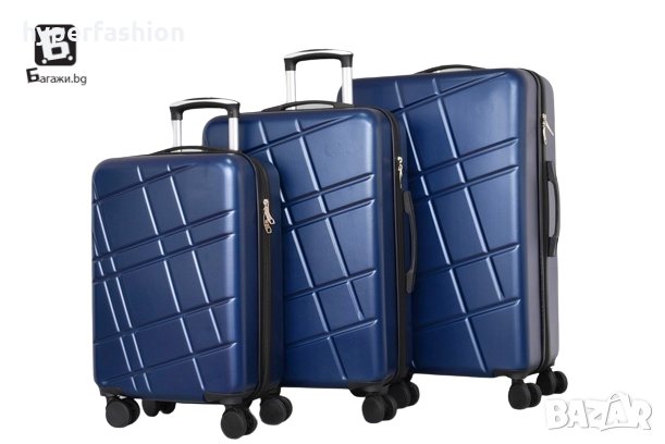 Платмасови куфари ABS в три размера, КОД: 2307, снимка 4 - Куфари - 42519432