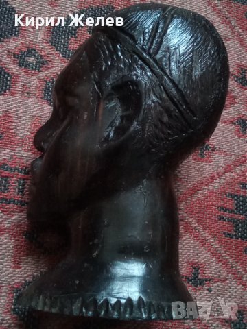 Дървена негърска глава 34199, снимка 4 - Колекции - 38944737