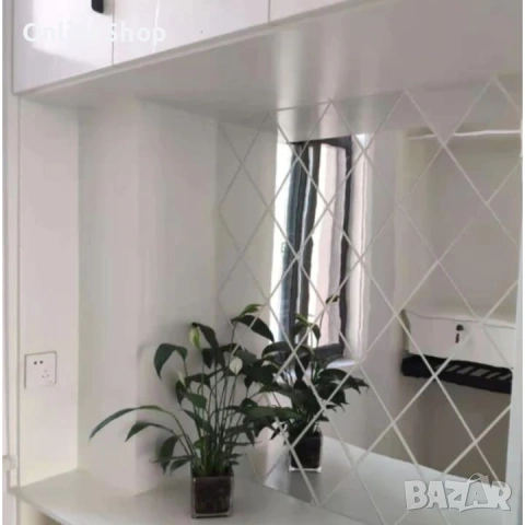 Комплект от 32 самозалепващи се акрилни огледала , 50x100 см, снимка 14 - Декорация за дома - 53581921