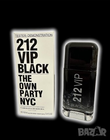 Мъжки парфюм Carolina Herrera vip 212 black 100ml, снимка 1 - Мъжки парфюми - 44217803