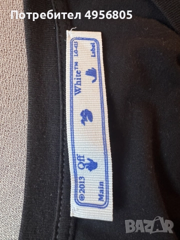 Оригинална тениска Off-White c/o Virgil Abloh Tape Black - Размер M
, снимка 7 - Тениски - 56202544