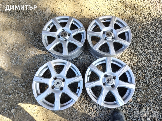 4бр.АЛУМИНИЕВИ ДЖАНТИ 14ки за HYUNDAI 4x100 6J ET47 центр.54,1, снимка 2 - Гуми и джанти - 52322703