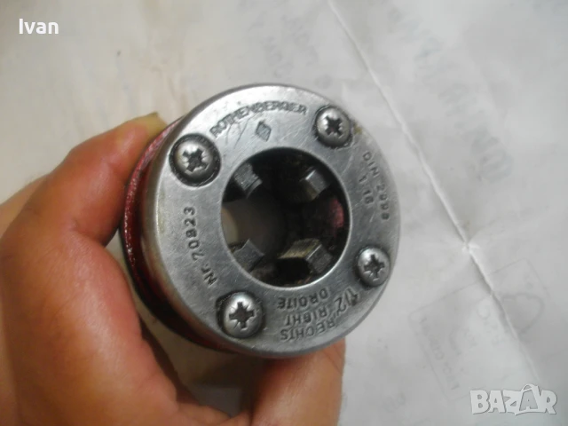 1/2" Винторезна глава Rothenberger Industrial за резби на тръби 1:16 дясна оригинална стандарт BSPT, снимка 7 - Други инструменти - 51021703