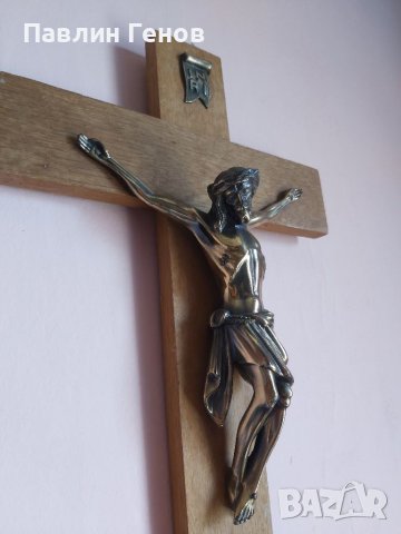 Стар кръст , Исус Христос 50.5х28см , снимка 8 - Други ценни предмети - 41394621