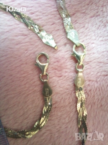 925 к-т плетеница, снимка 7 - Колиета, медальони, синджири - 52208436